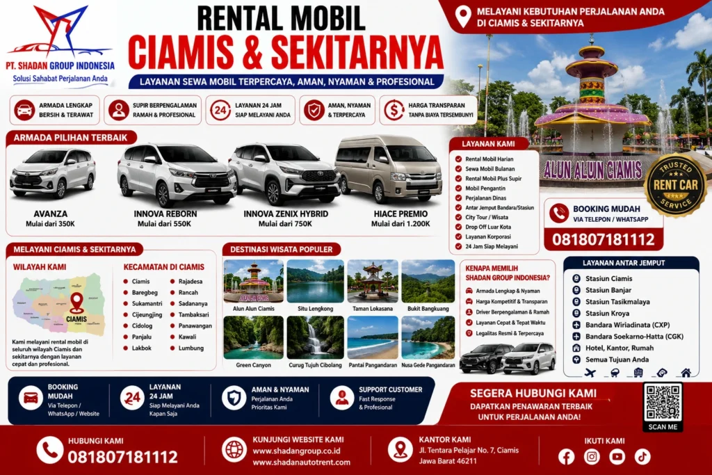Rental Mobil Dengan Sopir Ciamis